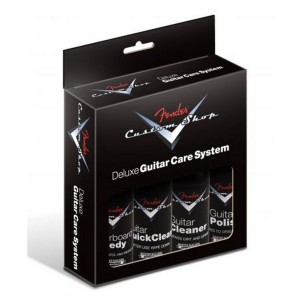 FENDER CUSTOM SHOP DELUXE GUITAR CARE SYSTEM 4 PACK BLACK