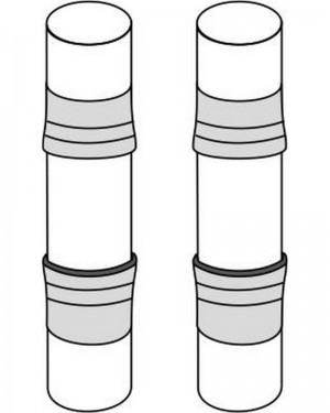PA K054
Set 2 tubi montaggio colonne 165-200 su sub "Top", con anelli di centraggio e gomma adesiva