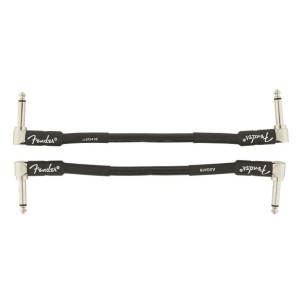FENDER PROFESSIONAL SERIES PATCH CABLES ANGLE/ANGLE 2 PACK 15CM BLACK