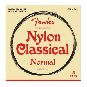 FENDER CLASSICAL/NYLON GUITAR STRINGS - 3-PACK 028/043
