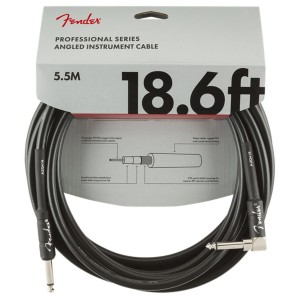 FENDER PROFESSIONAL SERIES INSTRUMENT CABLE STRAIGHT/ANGLE 18,6FT 5.5M  BLACK