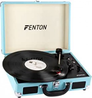 FENTON RP115 RECORD PLAYER BRIEFCASE BLUE GIRADISCHI EGO
